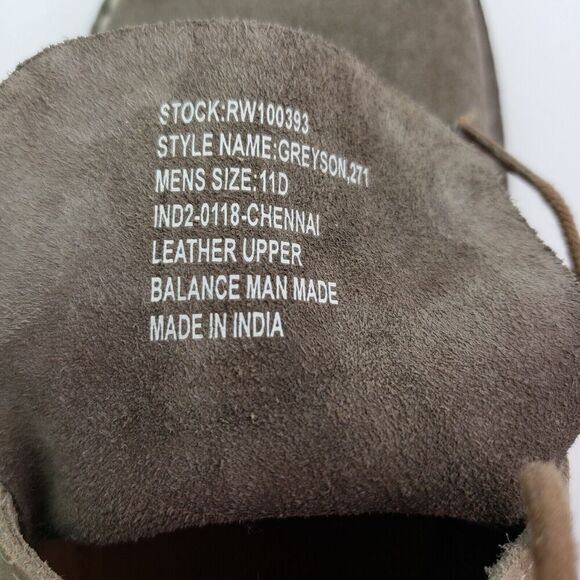 Robert Wayne Greyson Mens Size 11 D Beige Taupe Suede Leather Chukka Boots main image 10